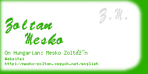 zoltan mesko business card